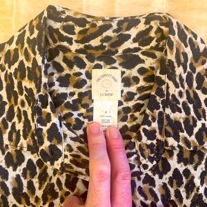 JCrew size 2 leopard button down